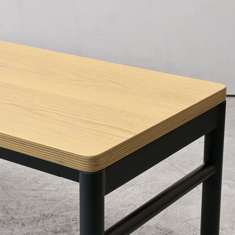 マスターウォール MASTERWAL レ・フォルメ Les Formes ブルエ BLEUET ベンチ ウッドトップ スチールレッグ W110cm 佐々木 章行 廃番 外箱付き 未使用保管品 ●