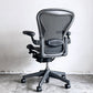 ハーマンミラー Herman Miller アーロンチェア Bサイズ ランバーサポート グラファイトベース ビル・スタンフ ＆ ドン・チャドウィック 現状品 ■