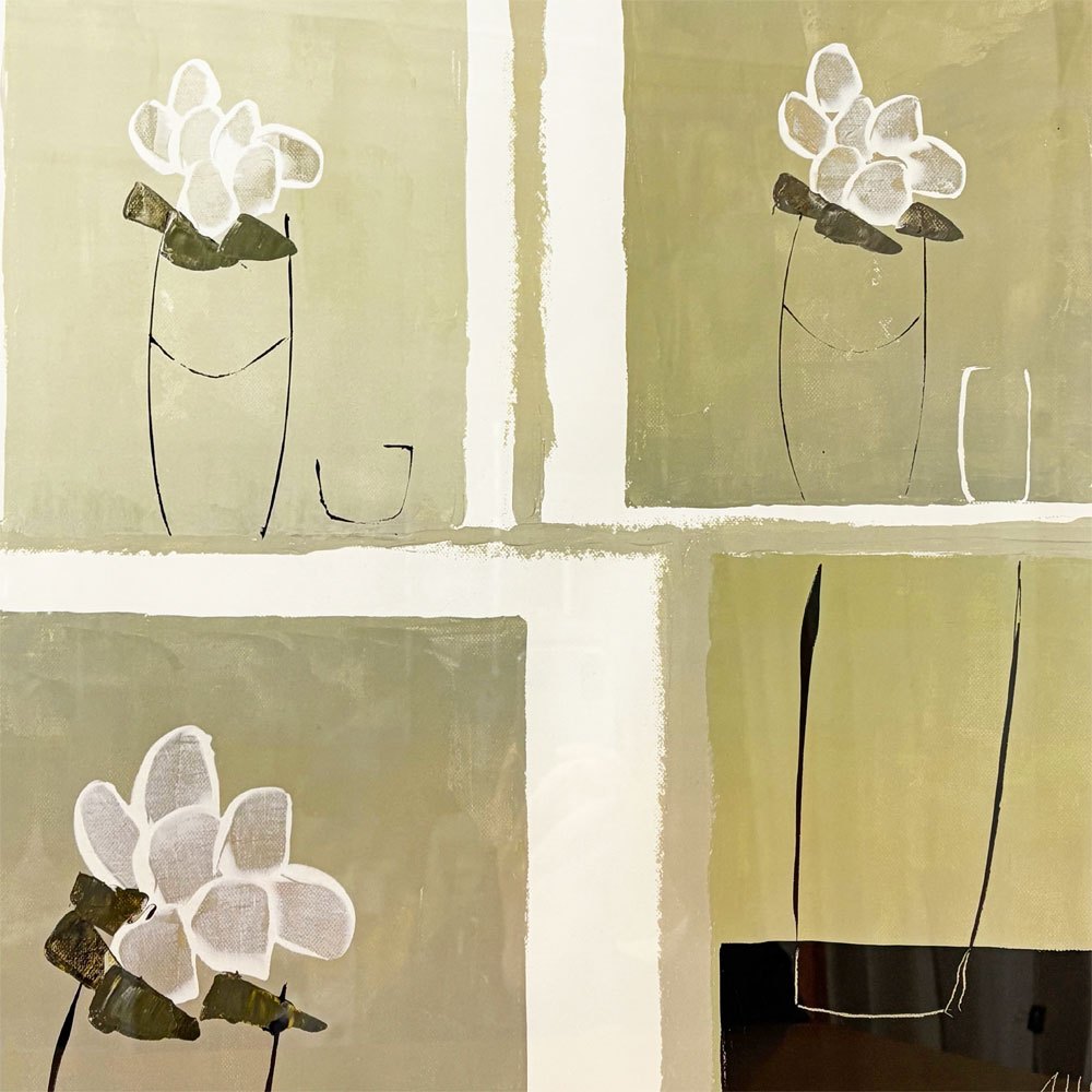 イデー IDEE クリスティアン・ショワジー Christian Choisy チューリップの花束 Bouquets de Tulipes オフセットポスター アッシュ材フレーム 額装品 ●