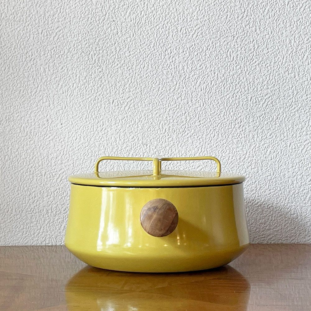 ダンスク DANSK コベンスタイル 片手鍋 𝜙18cm 蓋付 ホーロー イェンス・クイストゴー イエロー 廃番カラー 北欧 ◇