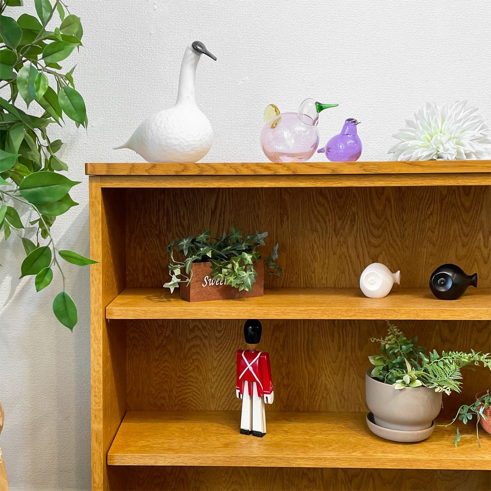 パシフィックファニチャーサービス P.F.S DHブックシェルフ DH BOOK SHELF 本棚 飾り棚 w90cm オーク材 定価：90,200円 ◎