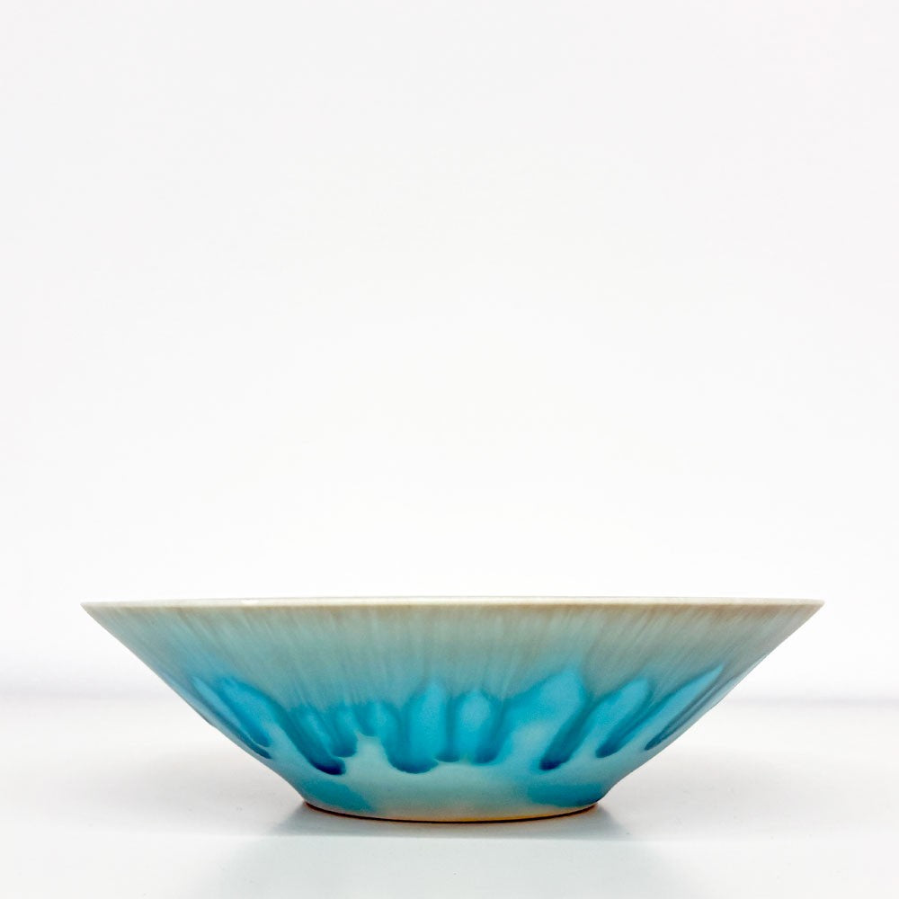 和田山真央 Masahiro Wadayama 朝顔鉢 17cm めん鉢 丼 ブルー 現代作家 ◎