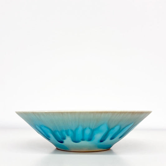 和田山真央 Masahiro Wadayama 朝顔鉢 17cm めん鉢 丼 ブルー 現代作家 ◎