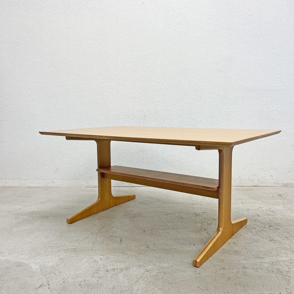 無印良品 MUJI リビングでもダイニングでもつかえる テーブル W130cm D80cm オーク材 W130cm ナチュラル シンプルデザイン 〓