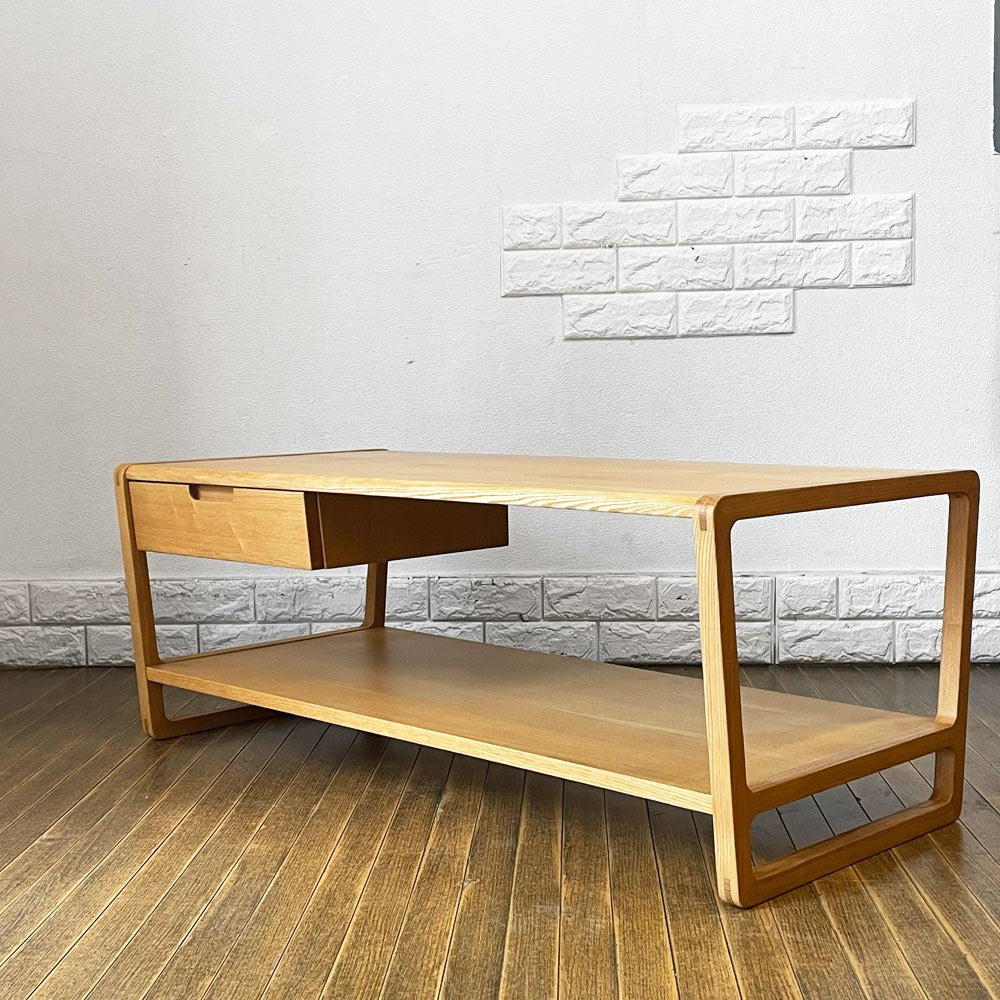 リラックスフォーム RELAX FORM クラム センターテーブル CLAM CENTER TABLE タモ材 W105cm 参考定価￥52,000- ◎