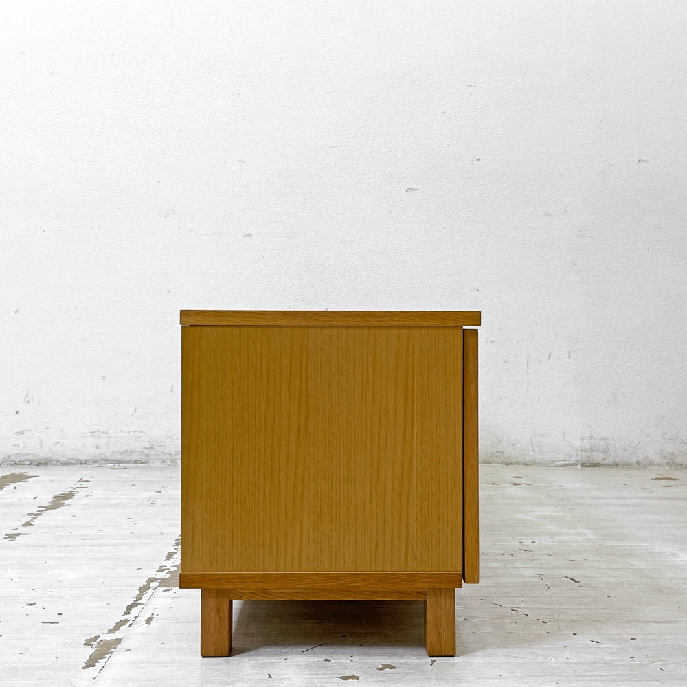 無印良品 MUJI AVボード AVラック 引出し付 オーク材 W110cm ナチュラル シンプル ●