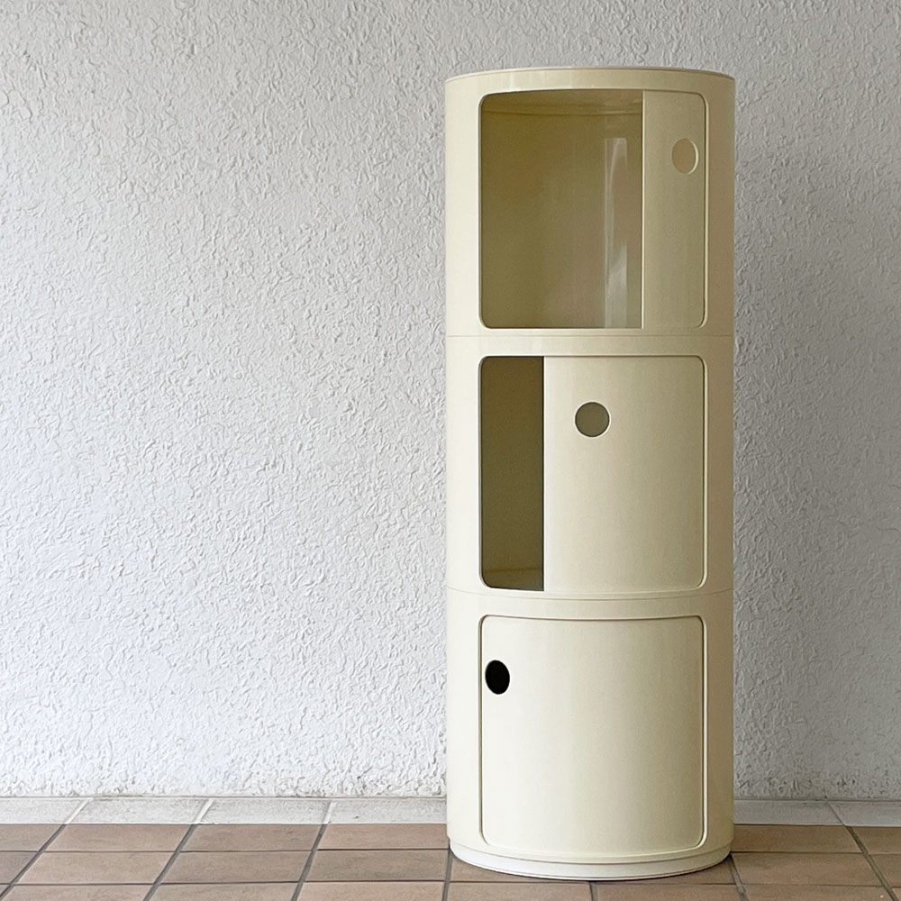 カルテル Kartell ラウンドエレメント Round Element Hタイプ 3段 ホワイト アンナ・カステッリ・フェリエーリ イタリア ◇