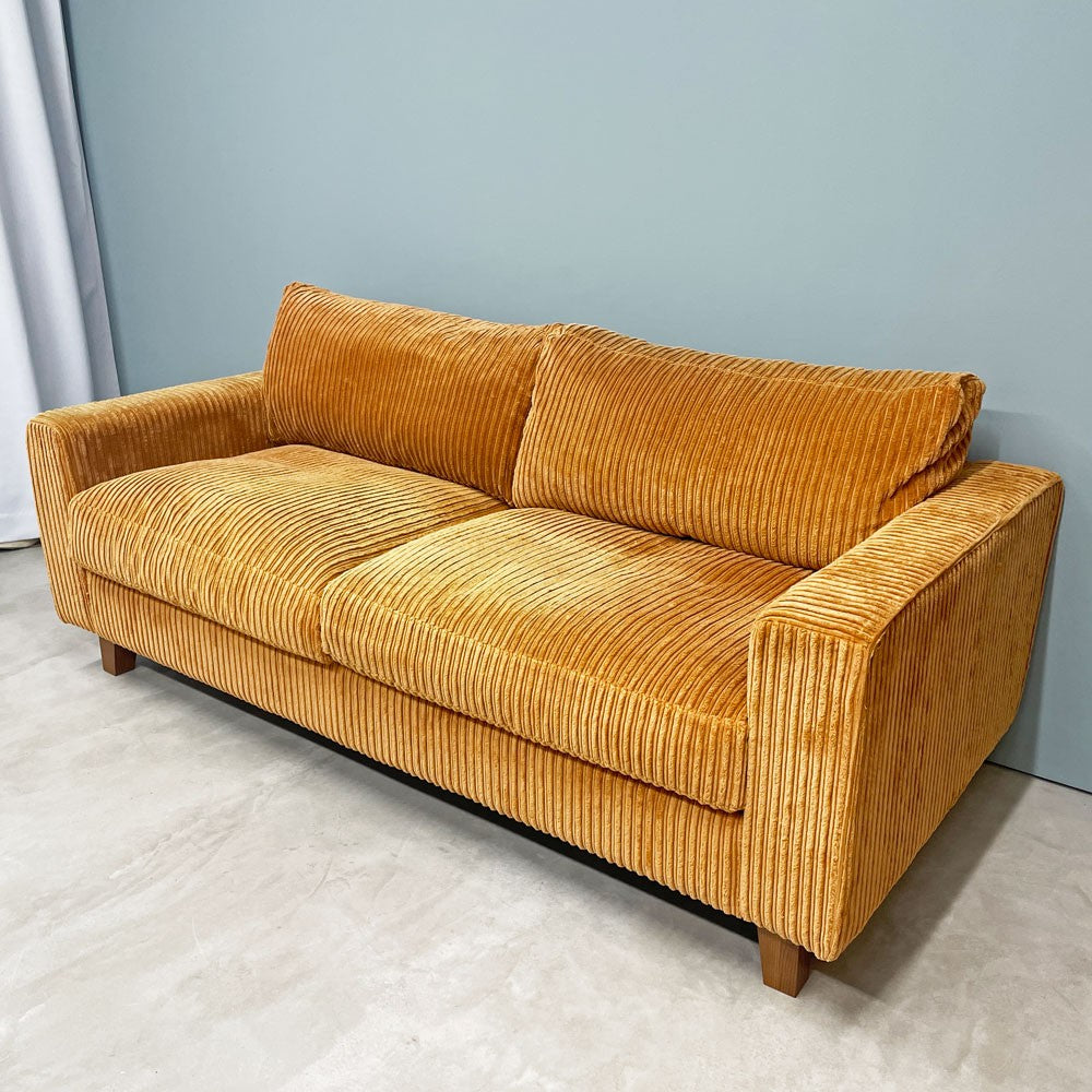 アクメファニチャー ACME Furniture ジェティ フェザー ソファ JETTY FEATHER SOFA 2シーター (L) コーデュロイ マスタード W187cm 定価￥332,200- ◎