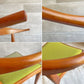 ウッドユウライクカンパニー WOOD YOU LIKE COMPANY アイチェア クッション AI CHAIR ハーフアームチェア チェリー無垢材 ファブリック ライトグリーン ファブリック 座面張替済 B ♪