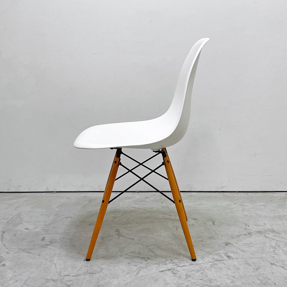 ヴィトラ vitra サイドシェルチェア ポリプロピレン製 ホワイト ドゥエルレッグ DSW C&R イームズ ミッドセンチュリー A ●
