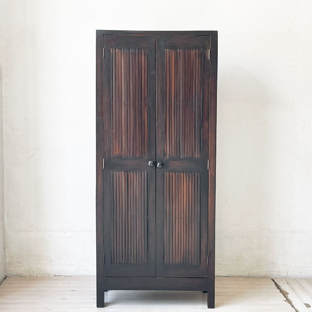 アジアン家具 バンブー キャビネット 収納棚 シェルフ オリエンタル 店舗什器 ★