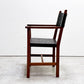 北の住まい設計社 KITANOSUMAISEKKEISHA ラスティック チェア RUSTIC CHAIR アームチェア レザー 本革  ブラック カエデ x ナラ材 廃番 B ●