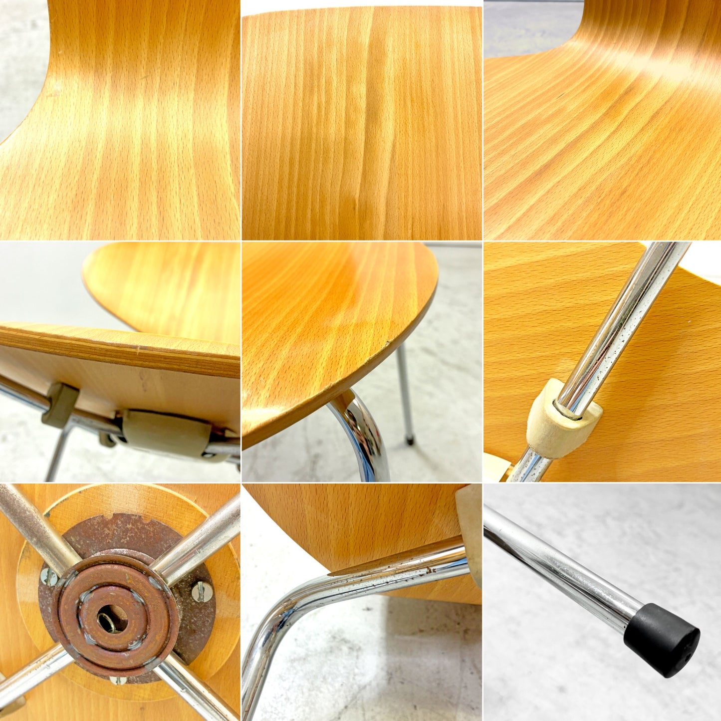 フリッツハンセン Fritz Hansen 3101 アリンコチェア アントチェア 4本脚 ナチュラルビーチ ラッカー仕上げ アルネ・ヤコブセン C ●