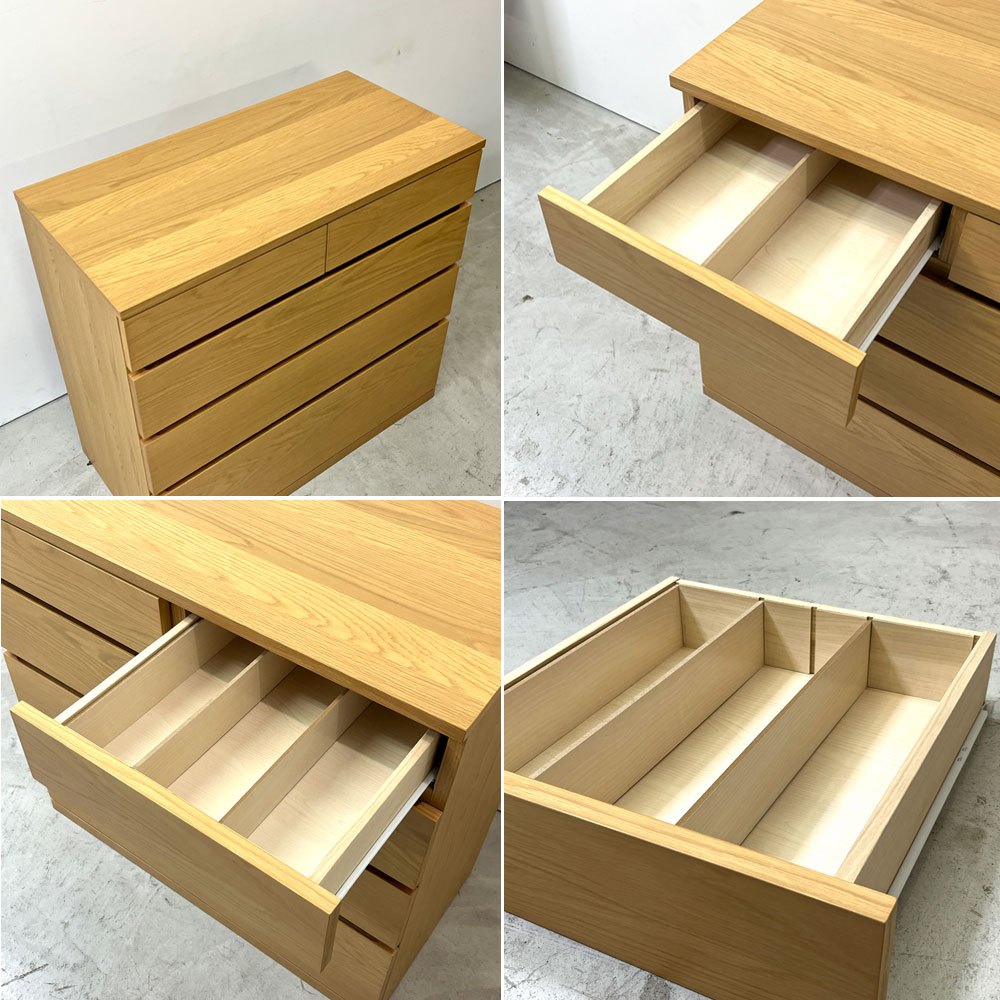 フライミーヴェール FLYMEe Vert サイドチェスト ホワイトオーク ナチュラルデザイン 北欧テイスト w80cm ●