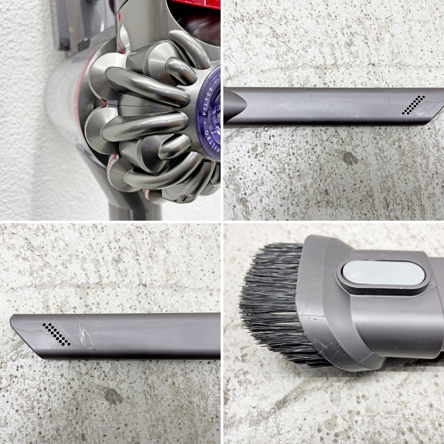 ダイソン dyson V8 Slim Fluffy コードレス掃除機 SV10K EXT BK 専用充電ドック & アタッチメント付 〓