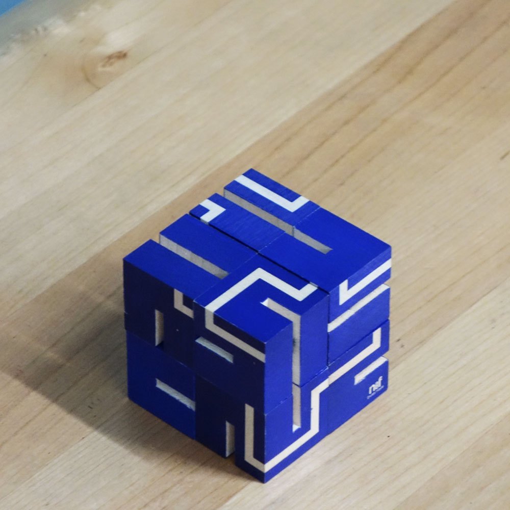 ネフ naef キューブレックス cublex ブルー Heiko Hilling 木製玩具 知育玩具 おもちゃ オブジェ スイス 廃番品 ◎