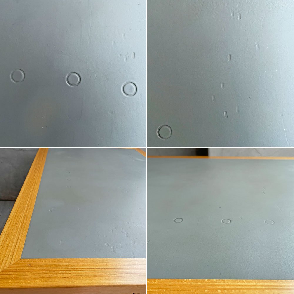 マグナスオルセン Magnus Olesen リノリウム天板 カフェテーブル ワークデスク ダイニングテーブル ビーチ材 プライウッド W85 x D57 x H66 cm デンマーク 北欧家具 ♪