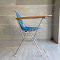 ハーマンミラー Herman Miller サイドシェルチェア セカンド 2ndビンテージ ウルトラマリンブルー FRP スタッキング ナローマウント 肘掛けテーブル付 スクールベース イームズ ミッドセンチュリー ♪