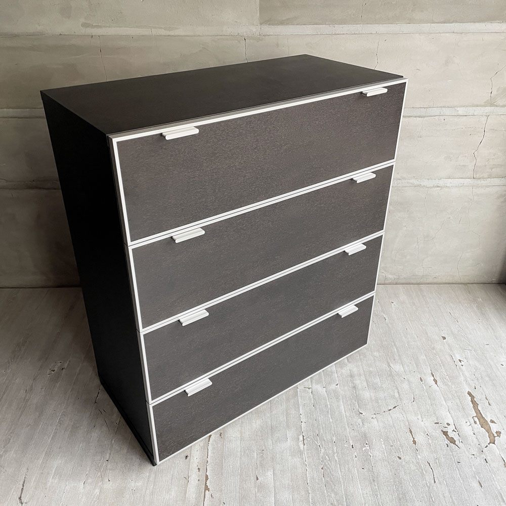 松永家具 Matsunaga Furniture ピアット piatto 4ドロワーズ チェスト キャビネット タモ材 モダンデザイン 廃番♪