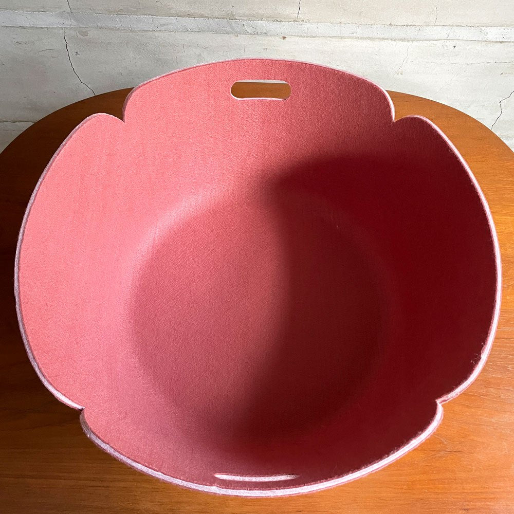 ムート MUUTO レストアバスケット RESTORE BASKET ラウンド フェルト地 ピンク ミカ トルバネン デンマーク 定価27,500円 ♪