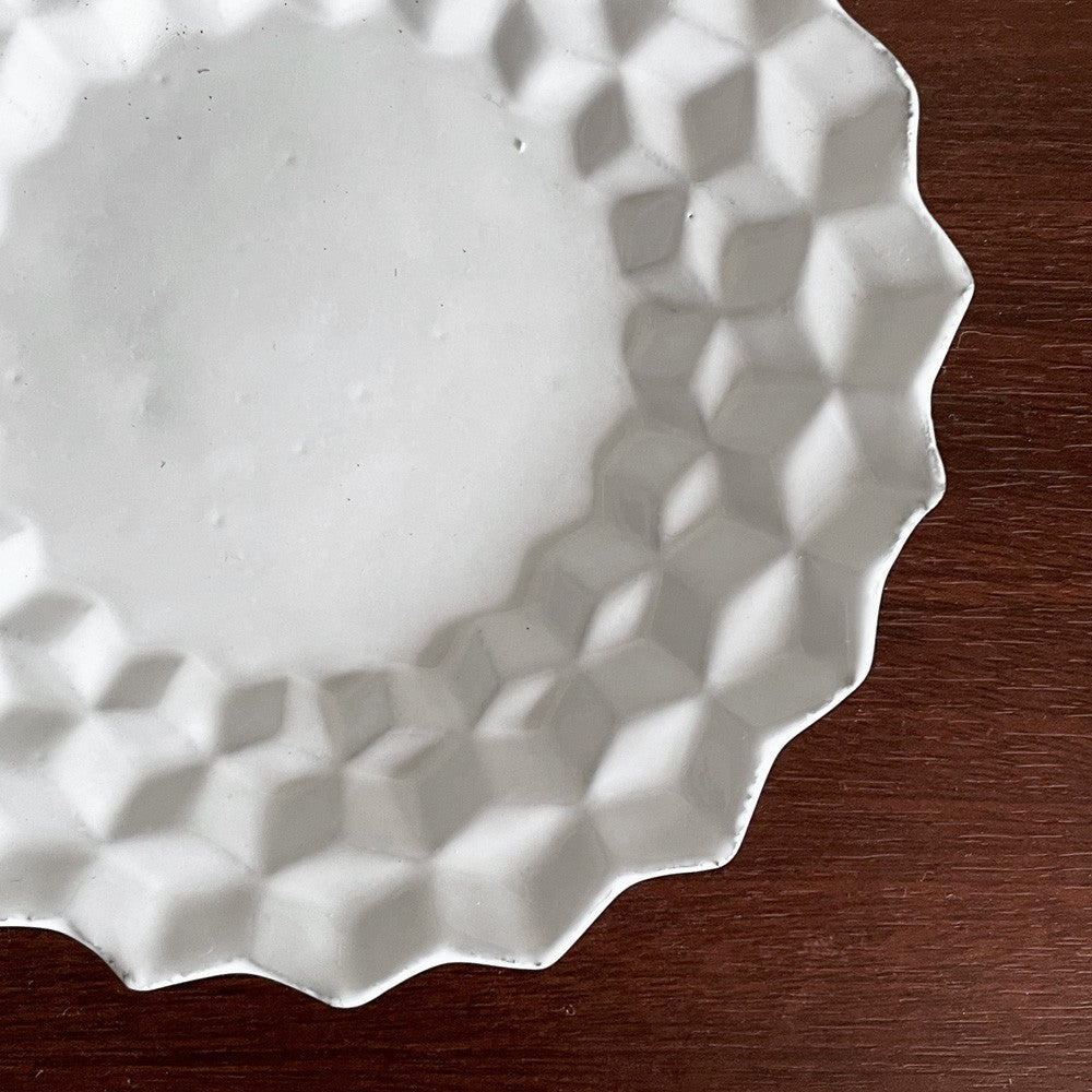 アスティエ・ド・ヴィラット Astier de Villatte キューブ CUBE プレート W14cm 陶器 フランス ■