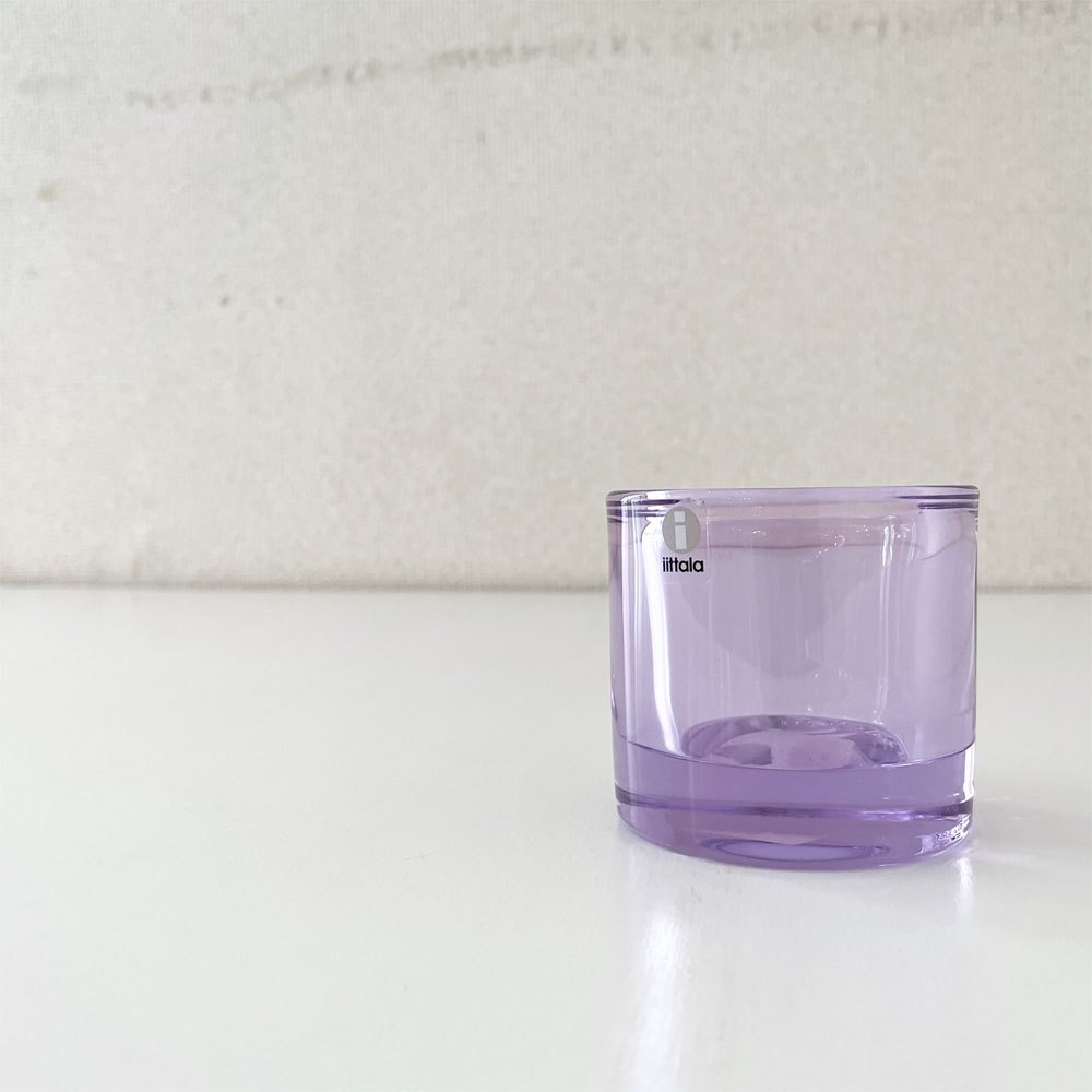 イッタラ iittala マリメッコ marimekko キビ kivi キャンドルホルダー ラベンダー 60mm 箱付 ヘイッキ・オルヴォラ フィンランド 廃番カラー ◎
