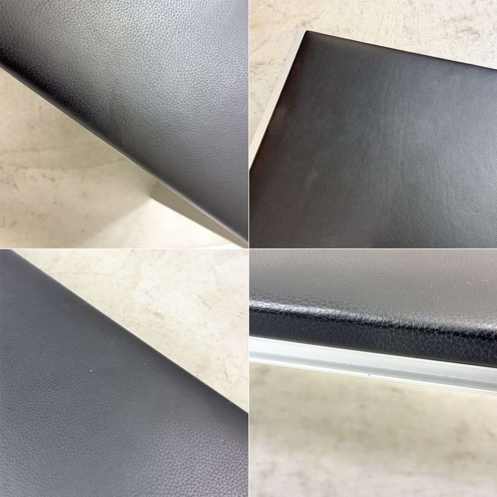 カッシーナ CASSINA IXC エアフレーム3014 AIR FLAME ベンチ 3人掛け FX革 本革 W168cm デヴィッド・チッパーフィールド ●