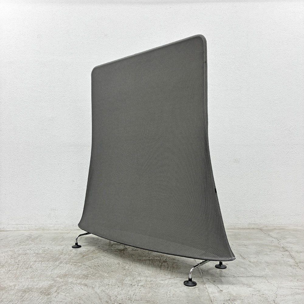 ヴィトラ vitra カートン carton パーテーション 間仕切り スクリーン 自立式 H160cm メッシュ生地 グレー系 アントニオ・チッテリオ 廃番 〓