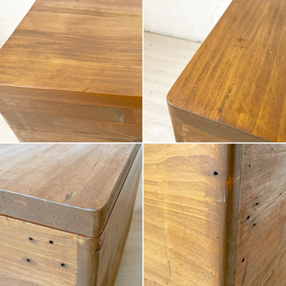 アンドファニチャー &Furniture キャスターボックススツールL 収納ボックス W45×H41.5cm 古材 インダストリアル アンティーク調 ★