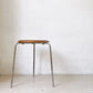 フリッツハンセン Fritz Hansen ビンテージ 3170 ドットスツール 3本脚 チーク材 アルネ・ヤコブセン Arne Jacobsen デンマーク 北欧家具 ★