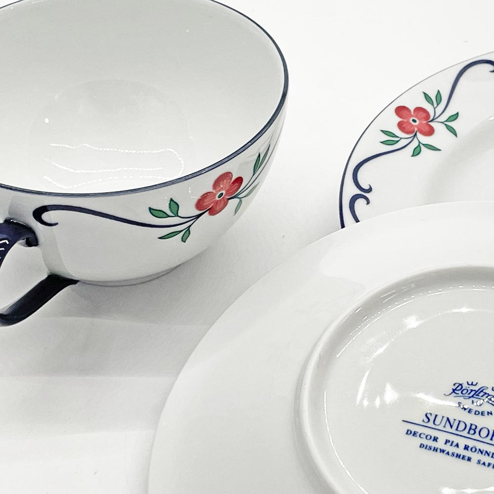 サンドボーン Sundborn カップ＆ソーサー C＆S トリオ スウェーデン 北欧食器 美品 ★