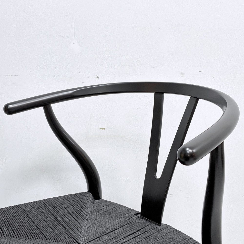 カールハンセン＆サン Carl Hansen & Son CH24 Yチェア ブラックラッカー×ブラックペーパーコード ビーチ材 ハンス・J・ウェグナー デンマーク 北欧家具 日本仕様サイズ D ●