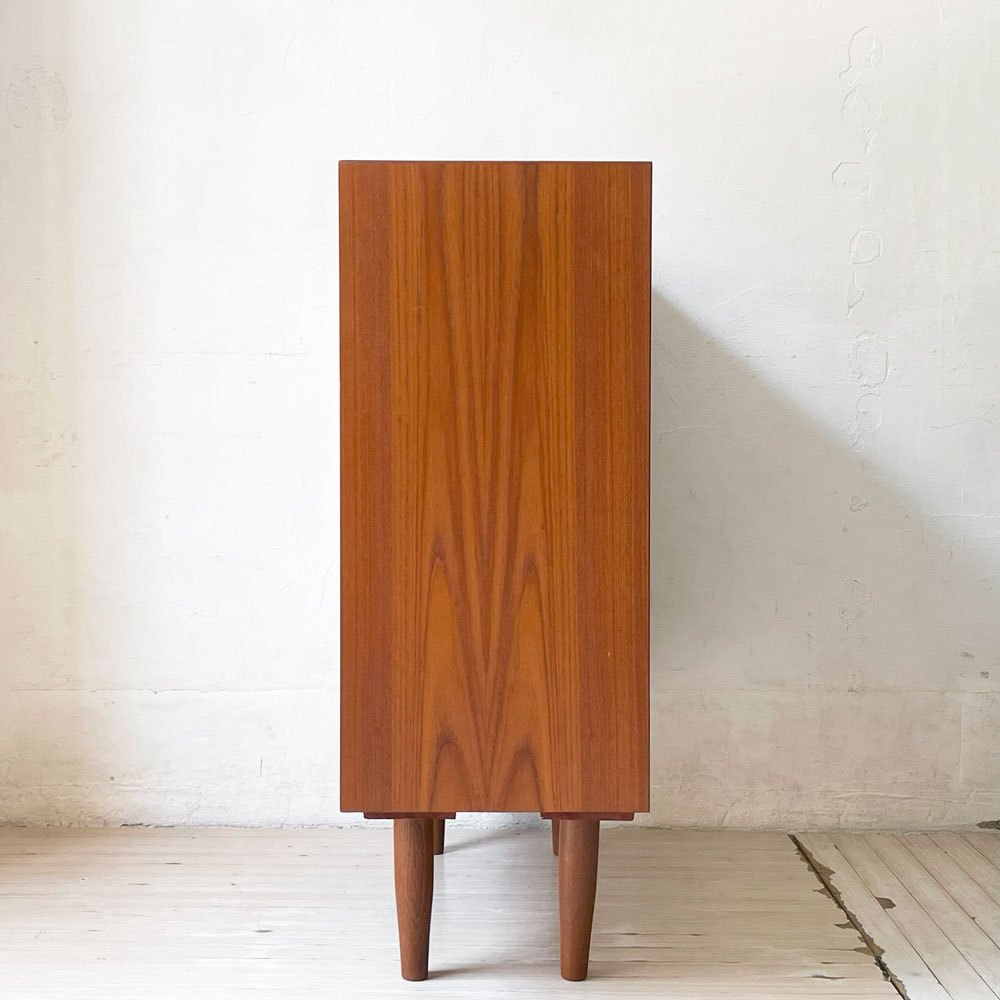 北欧ビンテージ Scandinabian Vintage チーク材 1列2段 ブックシェルフ サイドシェルフ 店舗什器 北欧家具 ★