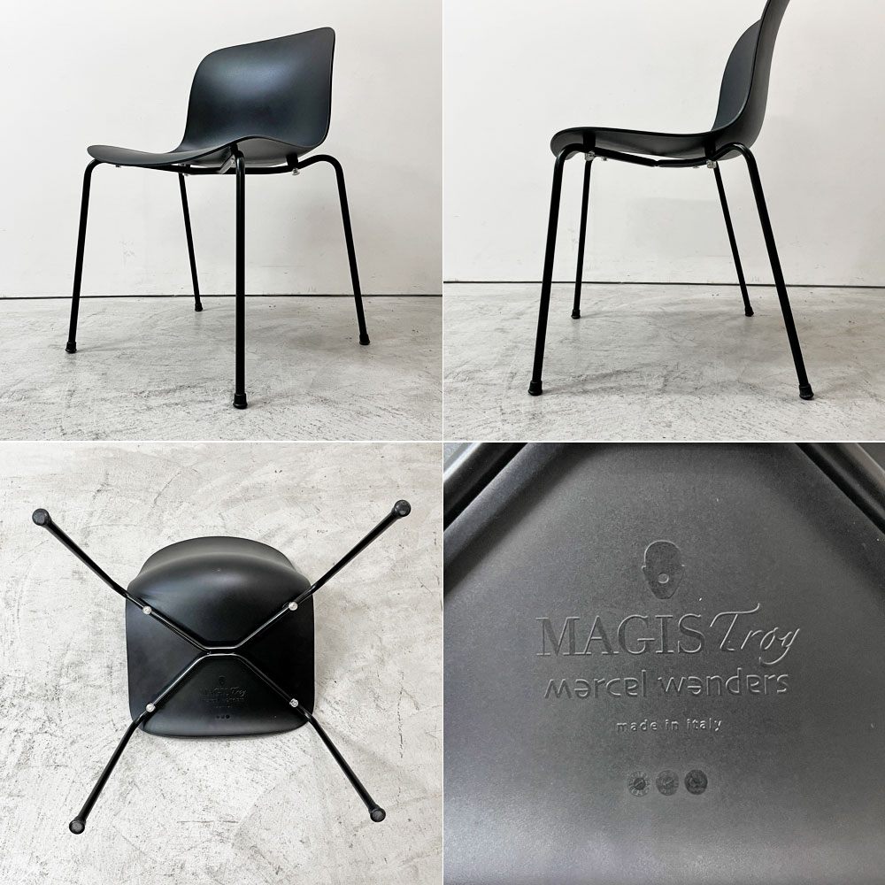 マジス MAGIS トロイ 4レッグス TROY 4-legs ダイニングチェア スタッキングチェア ポリプロピレン ブラック マルセル・ワンダース イタリア F ●