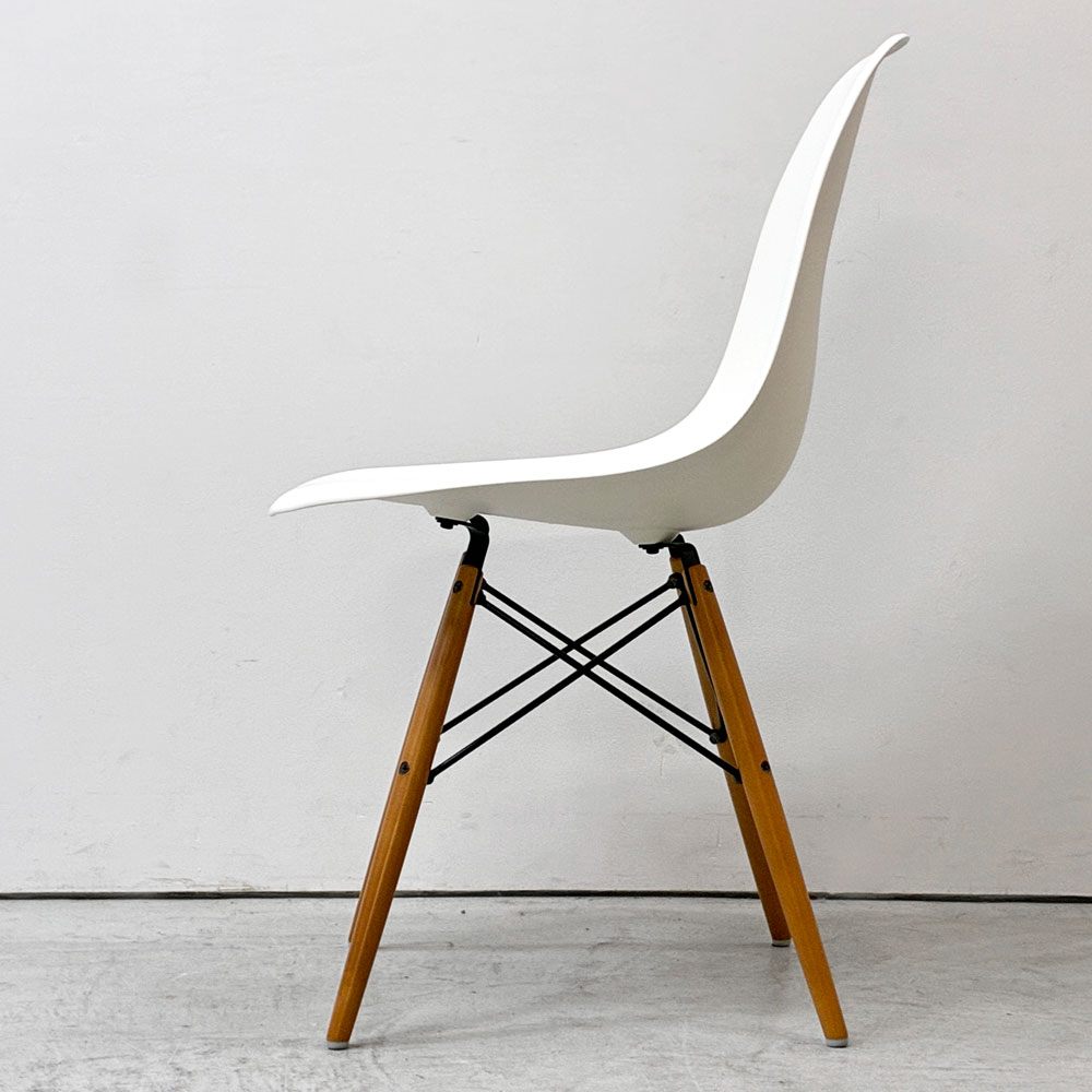 ヴィトラ vitra サイドシェルチェア ポリプロピレン製 ホワイト ドゥエルレッグ DSW C&R イームズ ミッドセンチュリー ●