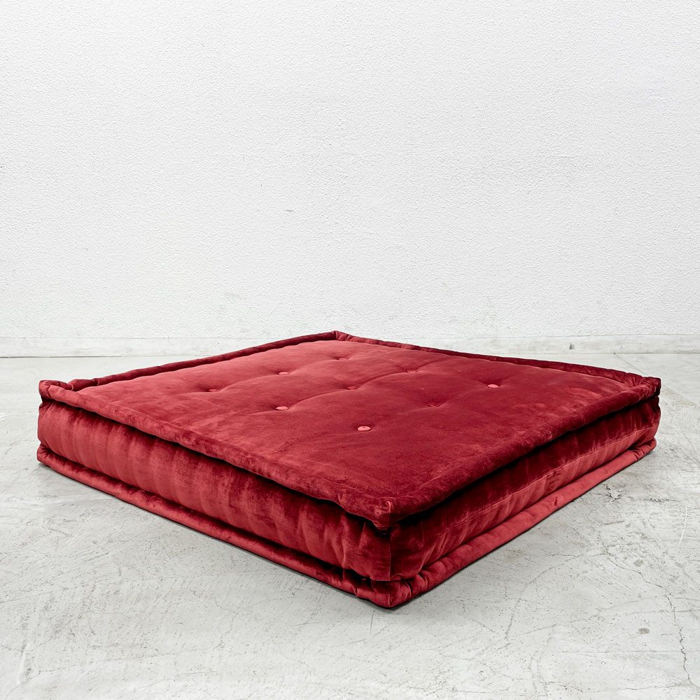 ロッシュ ボボア ROCHE BOBOIS マ ジョン Mah Jong ソファ ローソファ シートクッション レッド フランス 〓