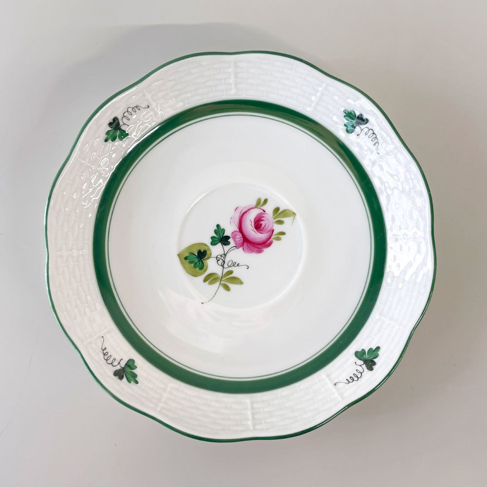 ヘレンド HEREND インドの華 ティーカップ＋ウイーンの薔薇 ソーサー C&S 2客セット D ◎