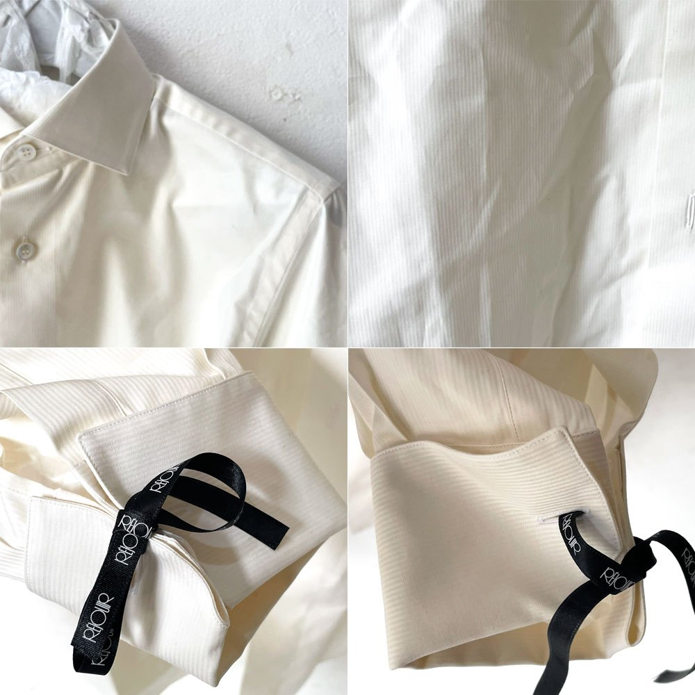 ブリオーニ Brioni ドレスシャツ PARIOLI コットン100％ Fitted Fit ワイドカラー イタリア製 メンズ40 クリーニング済 ★