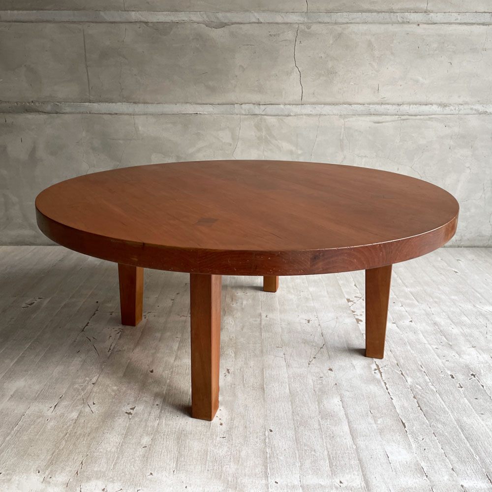 クラフトファニチャー craft furniture チェリー無垢材 ラウンド コーヒーテーブル ローテーブル 座卓 ちゃぶ台  和モダン♪
