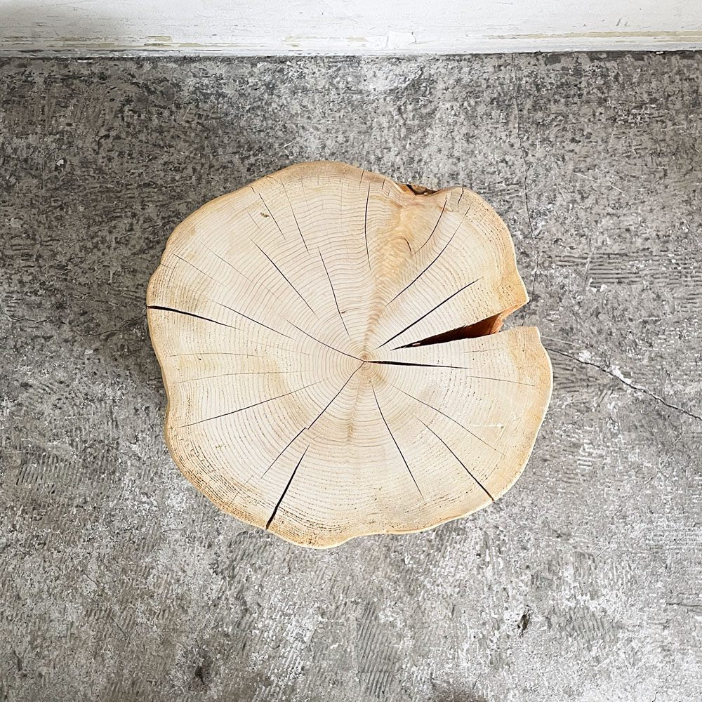 カルデサック Cul de Sac-JAPON 青森ヒバ WOOD SIDE TABLE サイドテーブル short 小丸太 ■