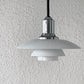 ルイスポールセン Louis Poulsen PH2/1 Pendant ペンダントライト 乳白ガラス シルヴァークローム Φ20cm ポール・ヘニングセン 定価112,200円 ◇