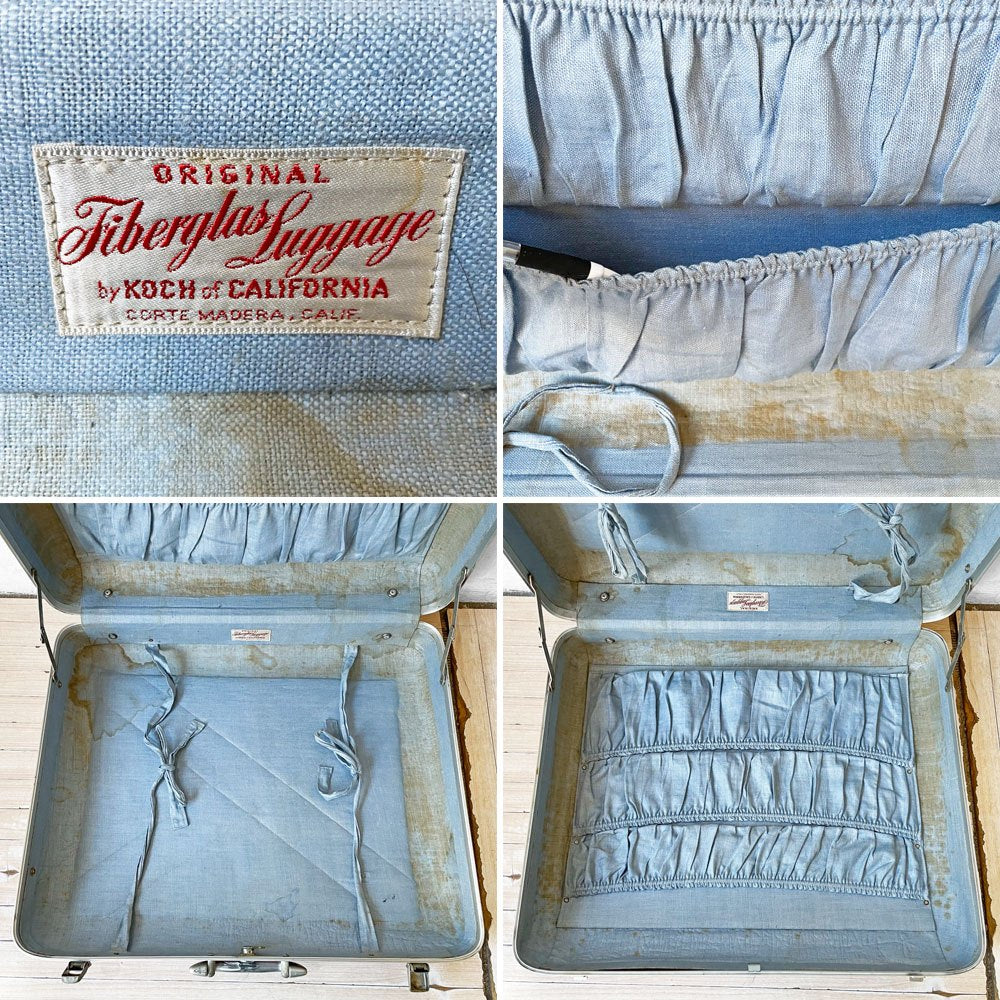 コッホ KOCH ビンテージ トランク スーツケース FRP製 グラスファイバー USビンテージ ミッドセンチュリー 50's 約61L 鍵欠品 ★