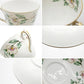 クラウンスタッフォードシャー Crown Staffordshire カップ＆ソーサー C/S 花柄 ホワイト UKビンテージ Vintage 英国 B ●