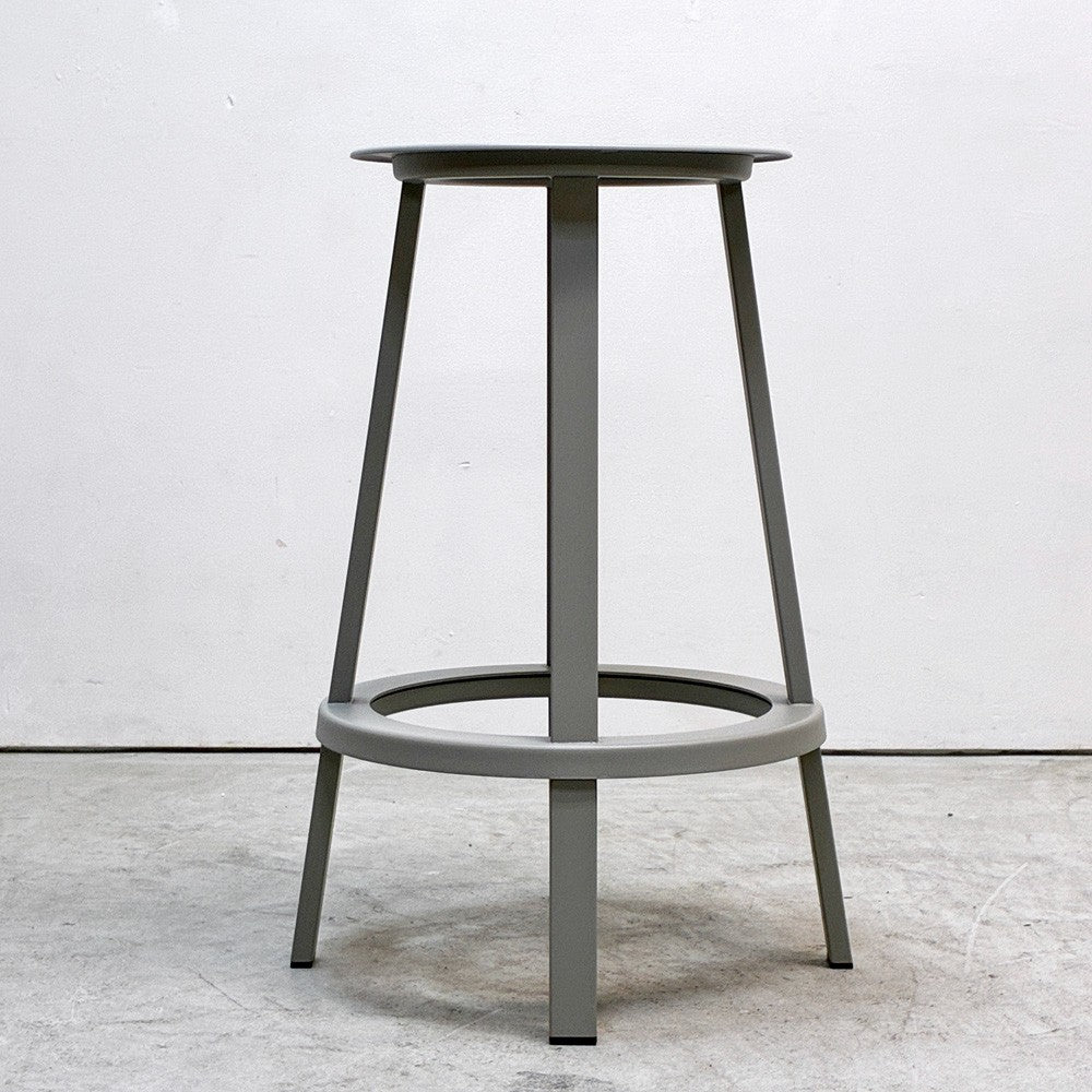 ヘイ HAY リボルバー バースツール ロー REVOLVER BAR STOOL LOW H65cm スカイグレー 回転式座面 レオン・ランズメイヤー デンマーク 定価¥51,700- A ●