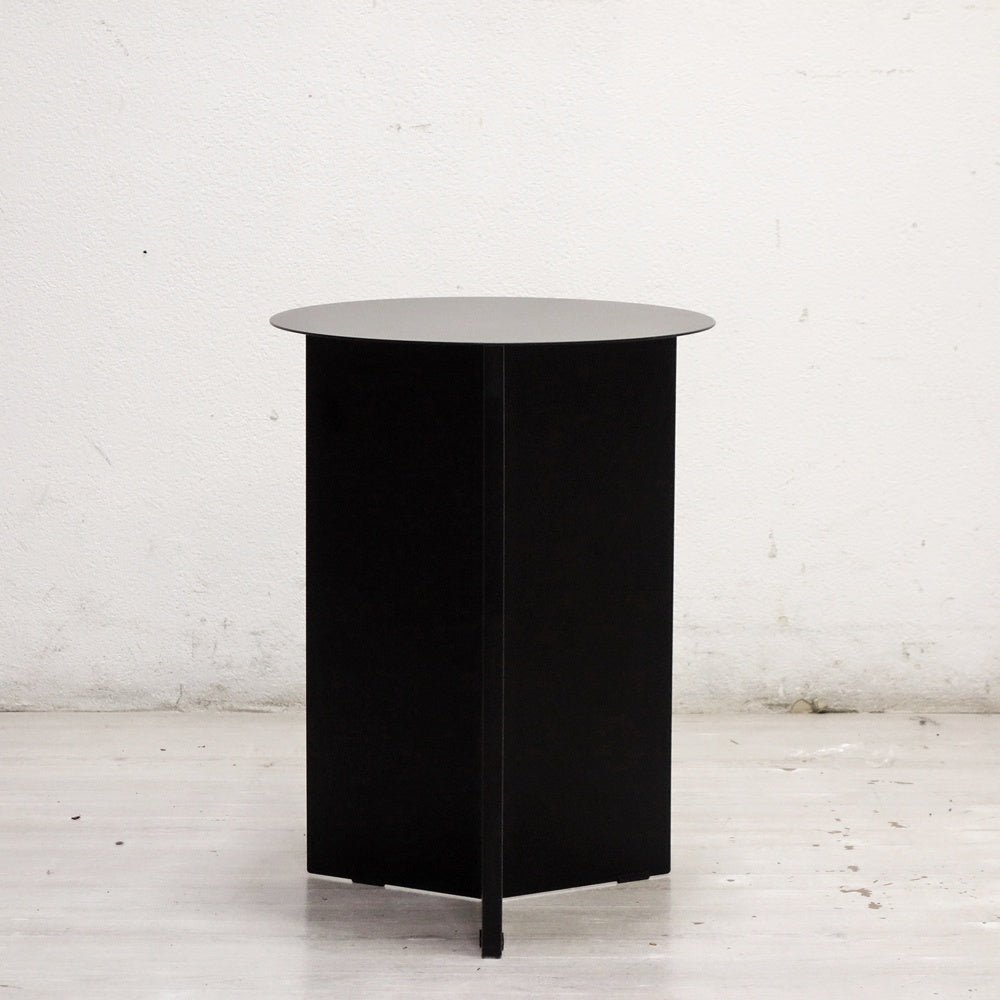 ヘイ HAY スリットテーブル ハイ SLIT TABLE HIGH Φ35cm H47cm サイドテーブル スチール ブラック 粉体塗装 ミニマル モダン デンマーク 北欧 ●