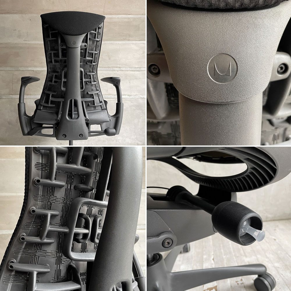 ハーマンミラー Herman Miller エンボディチェア デスクチェア オフィスチェア バランスファブリック ブラック 廃番生地 ♪