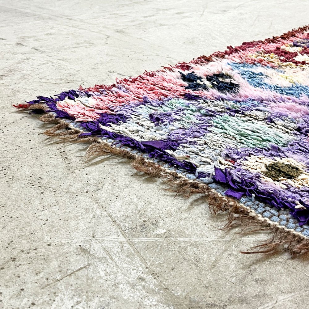 マロック MAROC モロッカンラグ MOROCCAN RUG ボシャルウィット Boucherouite 230×153cm 手織り絨毯 ラグ モロッコ ●