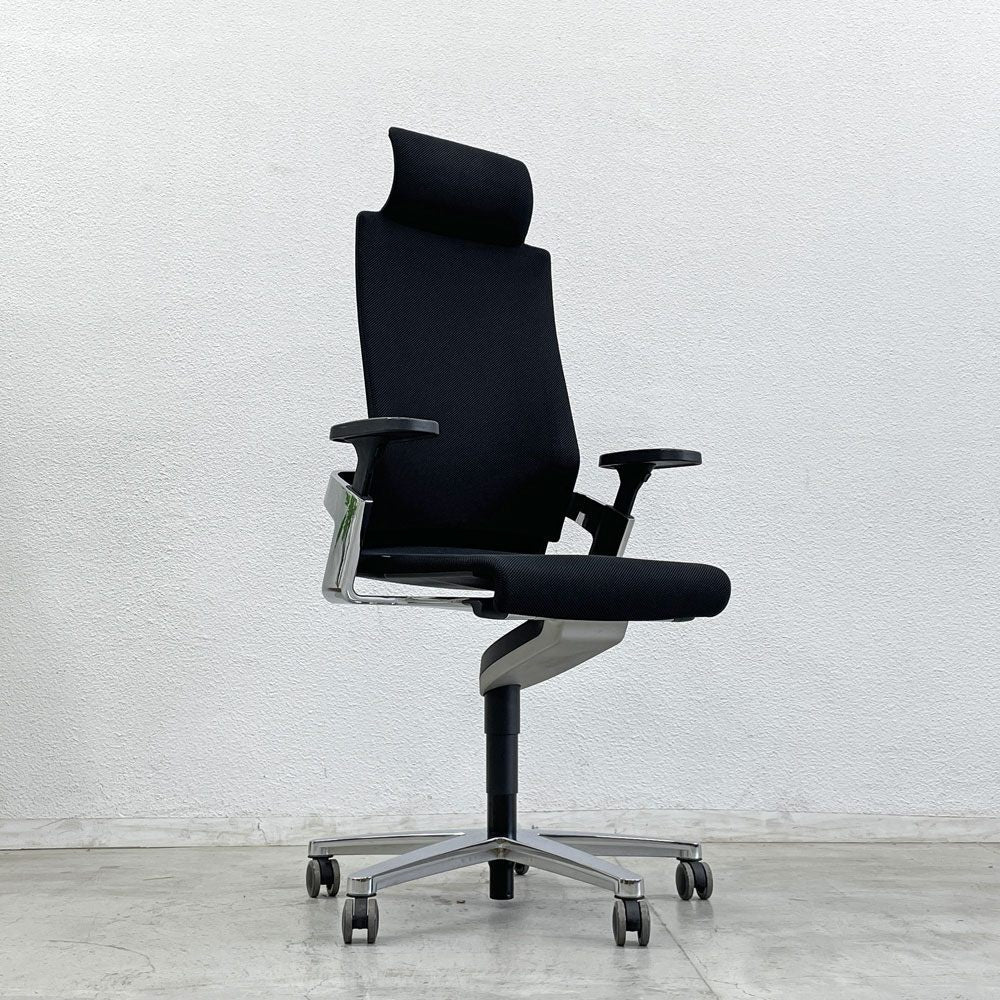 ウィルクハーン Wilkhahn オン チェア ON Chair ハイバック アームチェア ヘッドレスト付 オフィスチェア グッドデザイン賞 C 参考価格約36万円〓