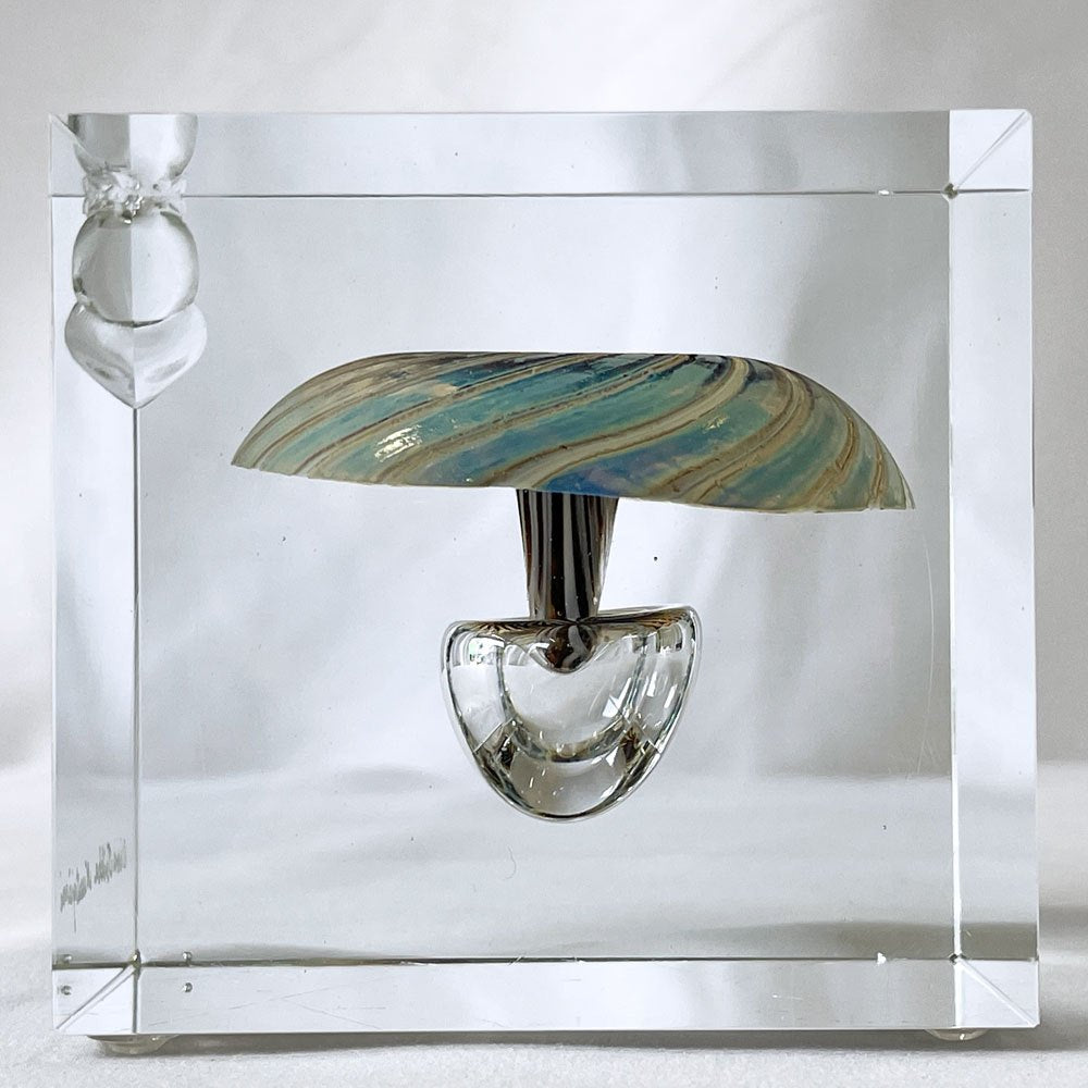 イッタラ iittala キューブ Cube LIGHT BLUE MUSHROOM オイバ・トイッカ ビンテージ 希少 ◇