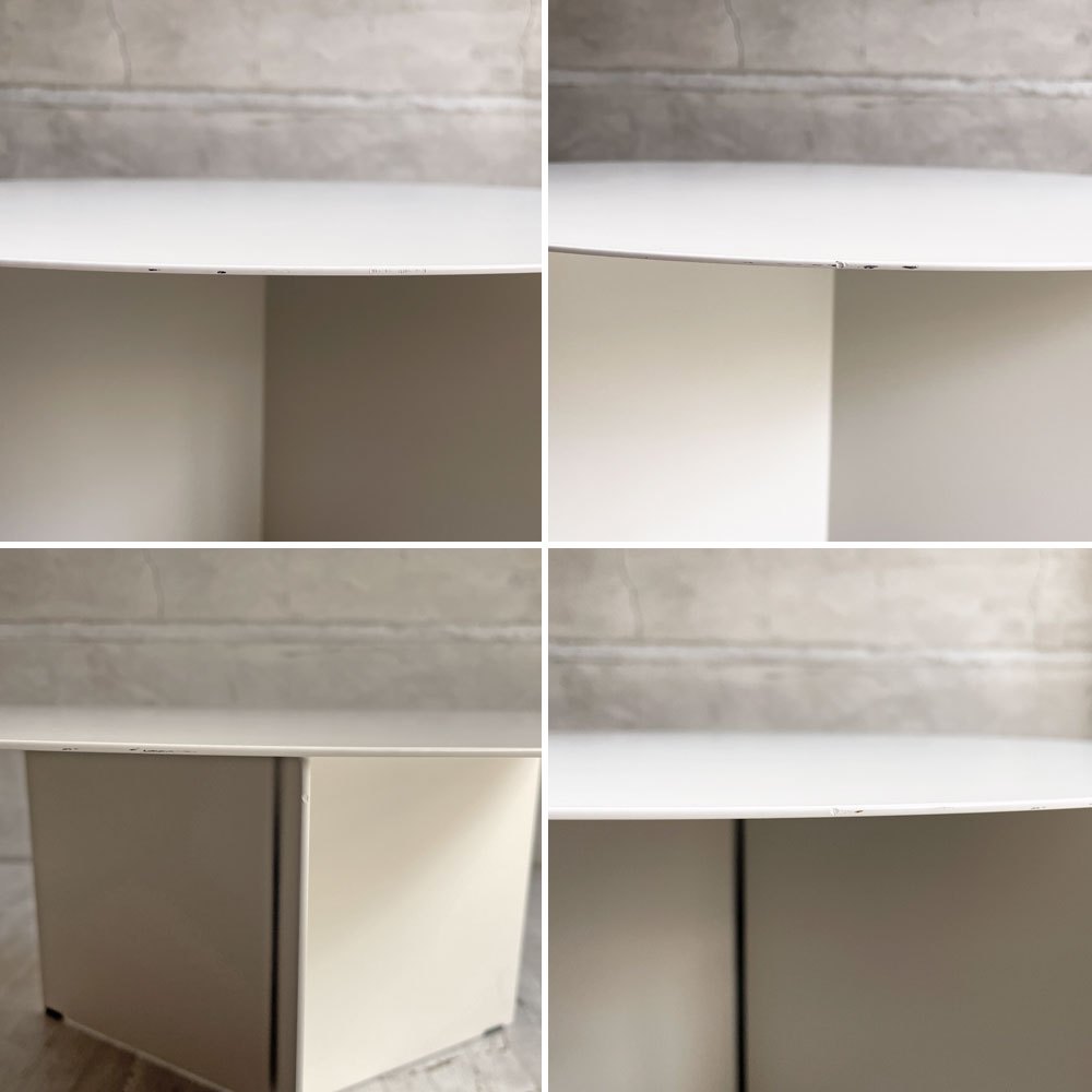 ヘイ HAY スリットテーブル SLIT TABLE XL ホワイト スチール サイドテーブル ローテーブル コーヒーテーブル ラウンド Φ65cm モダン デンマーク 北欧家具 ♪
